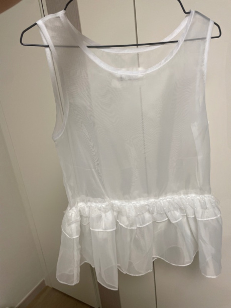 오헤시오(OHESHIO) frill lace layered sleeveless top (white) 후기