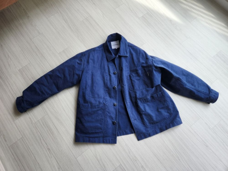 에스피오나지(ESPIONAGE) French Wide Work Jacket (Moleskin) Washed Blue 후기