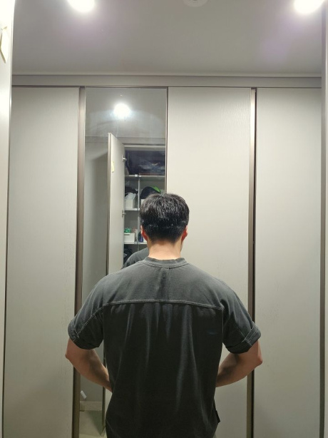 머슬암드(MUSCLE ARMED) 피그먼트 데미지 오버핏 티셔츠 [블랙] 후기