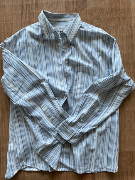 비긴202(BEGIN202) French Stripe Seersucker Shirts [Blue x Black] 후기