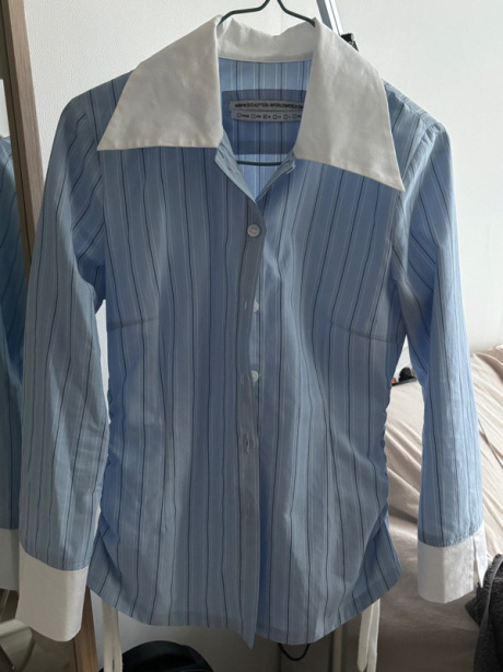 스컬프터(SCULPTOR) Shoelace Shirring Shirt Classic Blue 후기