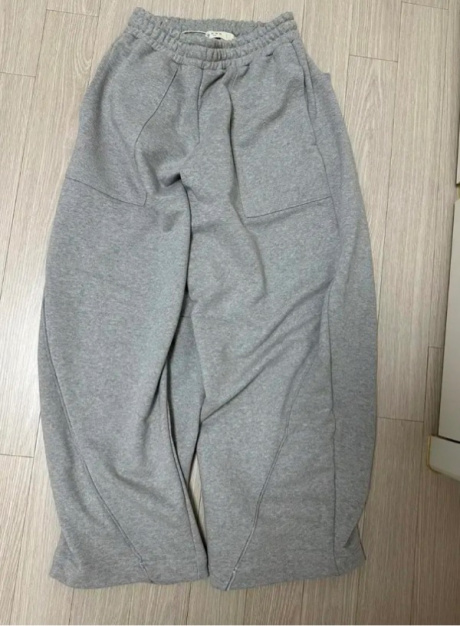 노운(NOUN) wide sweat pants (melange grey) 후기