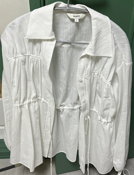 레이브(RAIVE) String Wrinkle Shirts in White VW4SB094-01 후기