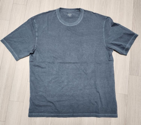 무신사 스탠다드(MUSINSA STANDARD) 피그먼트 릴렉스드 크루 넥 티셔츠 [피콕 블루] 후기