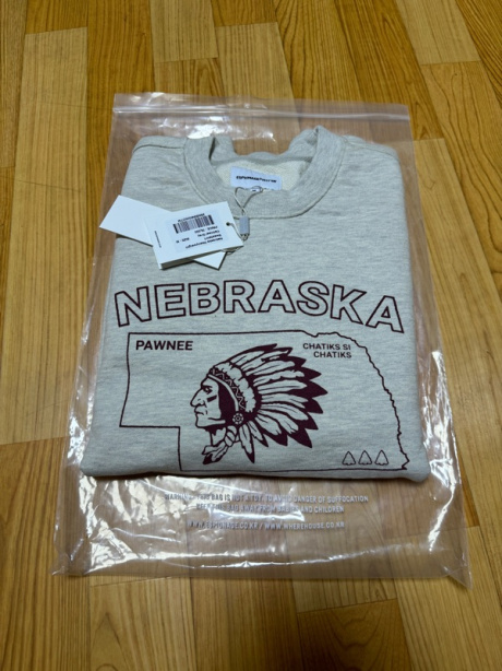 에스피오나지(ESPIONAGE) Nebraska Heavyweight Sweatshirt Oatmeal Grey 후기