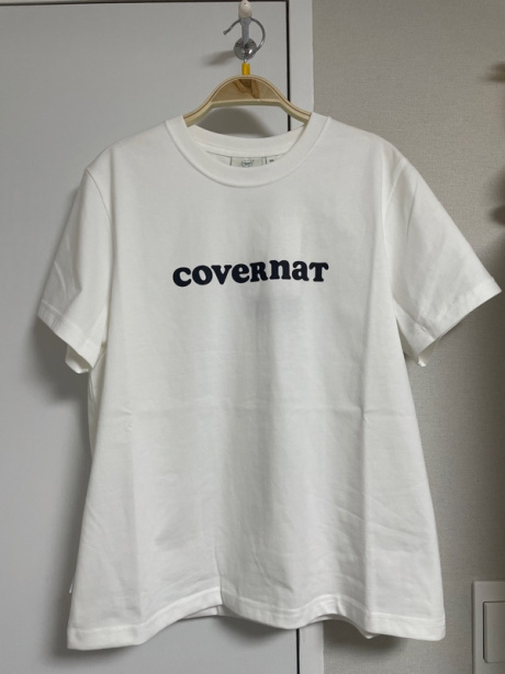 커버낫(COVERNAT) 우먼 레귤러핏 쿠퍼 로고 티셔츠 화이트 후기