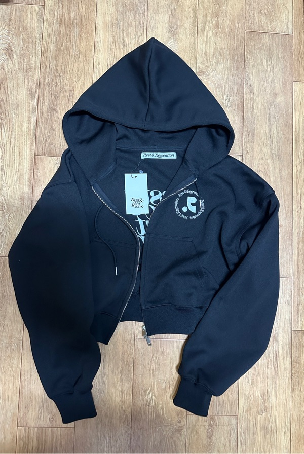 레스트앤레크레이션(REST&RECREATION) RR 2WAY ZIP-UP HOODIE_BLACK