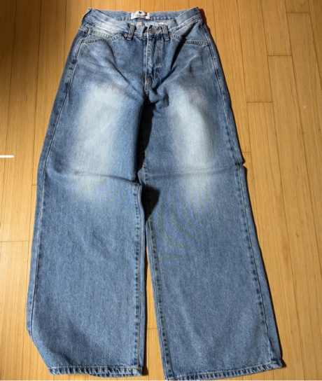 르(LE) wide-fit washed denim pants (blue) 후기