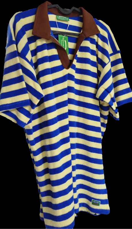 그린버터(GREENBUTTER) Terry Stripe Collar Dress (Blue/Brown) 후기