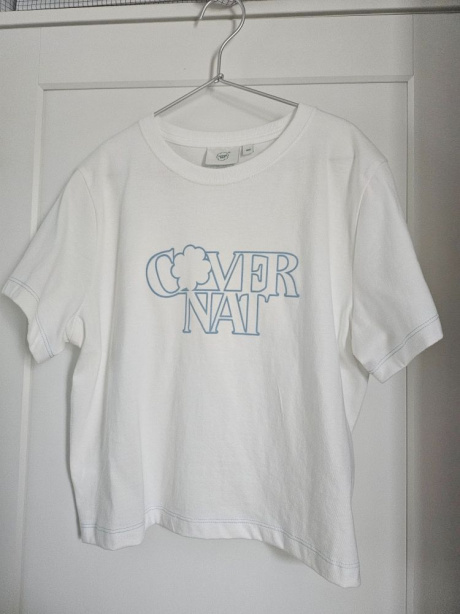 커버낫(COVERNAT) 우먼 크롭 스티치 티셔츠 화이트 후기