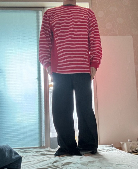 라벨아카이브(LABELARCHIVE) Osk striped T-shirt scarlet 후기