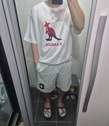 캉골(KANGOL) 그라데이션 티셔츠 2759 화이트 후기