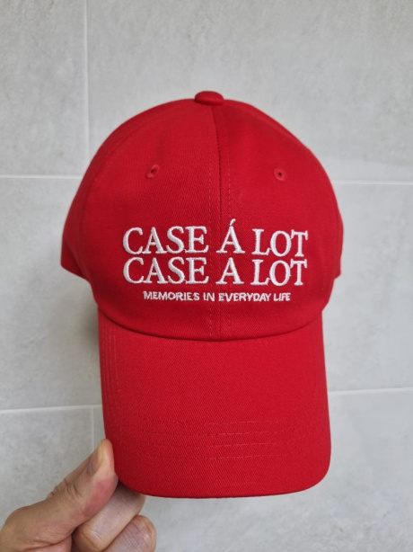 케이스어랏(CASE A LOT) ​​[이정하 착용]Slogon logo ball cap - red 후기