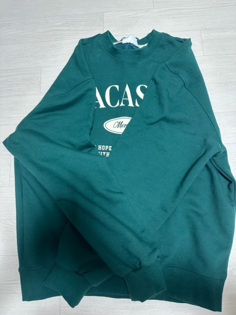 마카사이트(MACASITE) Arch logo Sweat Shirt Pine green 후기