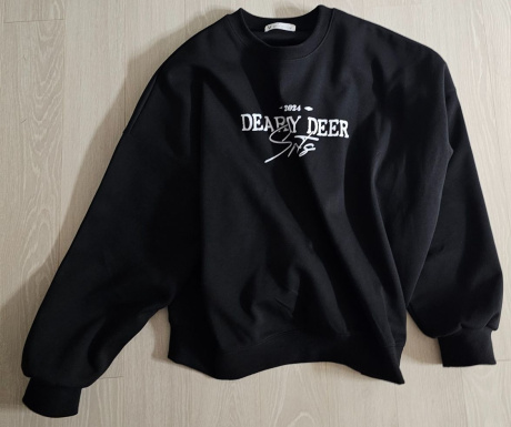 디어마이디어(DEARMYDEER) Sports Logo sweatshirt_ Black 후기