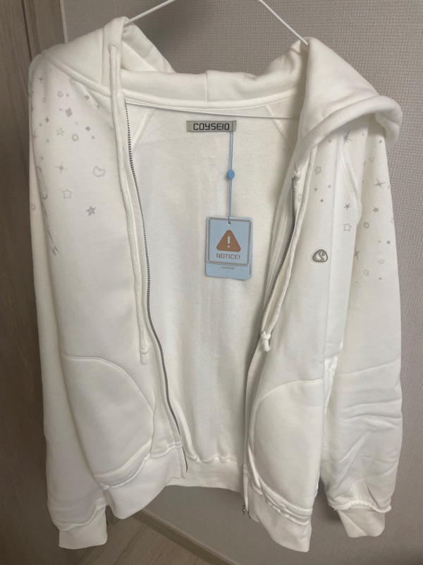 코이세이오 038(COYSEIO 038) TWINKLE HOOD ZIP-UP MELANGE GREY