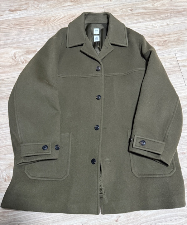어나더 오피스(ANOTHER OFFICE) Maverick Car Coat (Black) - 사이즈