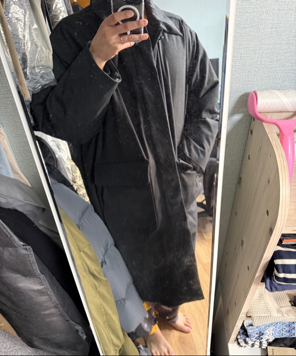 어나더 오피스(ANOTHER OFFICE) Ample Down Long Coat (Black