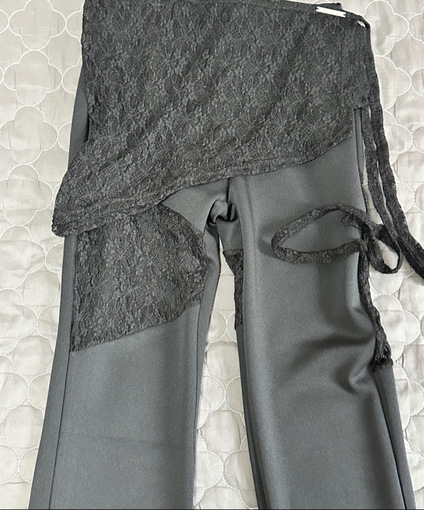 에트오소메(ETRE AU SOMMET) See Through Lace Lap Bootcut Pants
