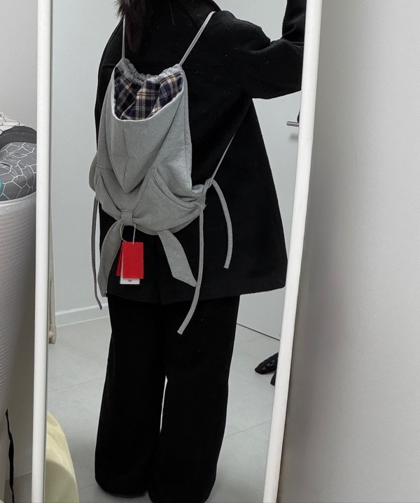 론론(RONRON) RIBBON HOOD SHOES BAG GREY - 사이즈 & 후기 | 무신사