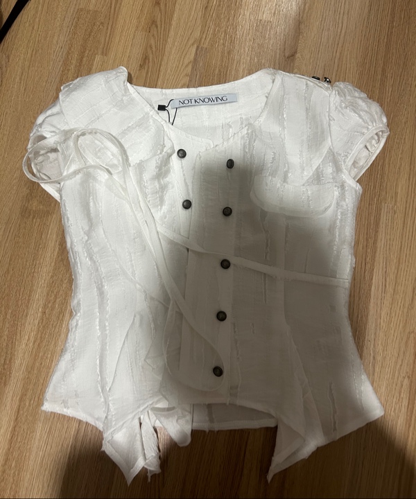 낫노잉(NOTKNOWING) Mili Grunge Blouse (BLACK) - 사이즈 & 후기 | 무신사
