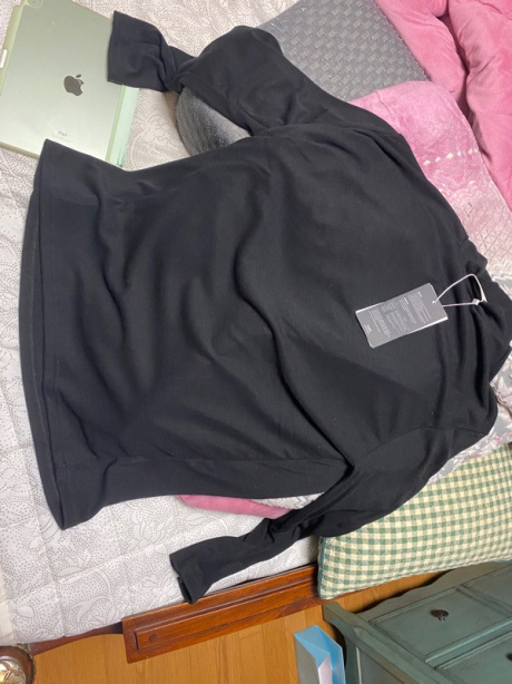 이에스엔(ESN) 하프 폴라 니트 티셔츠 블랙 후기