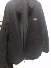 lmc boa fleece reversible full zip jacket black