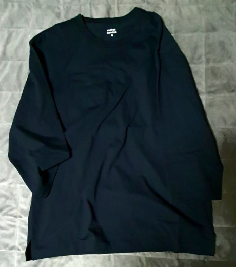 무신사 스탠다드(MUSINSA STANDARD) 크루 넥 7부 티셔츠 [블랙] 후기