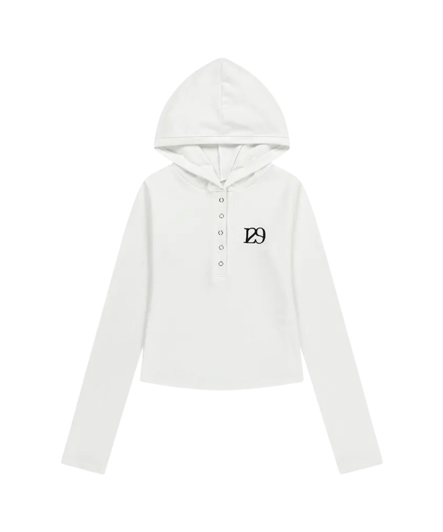 MUSINSA RAFFLE | ILLIGO 129 ボタン フード ロングスリーブ ホワイト