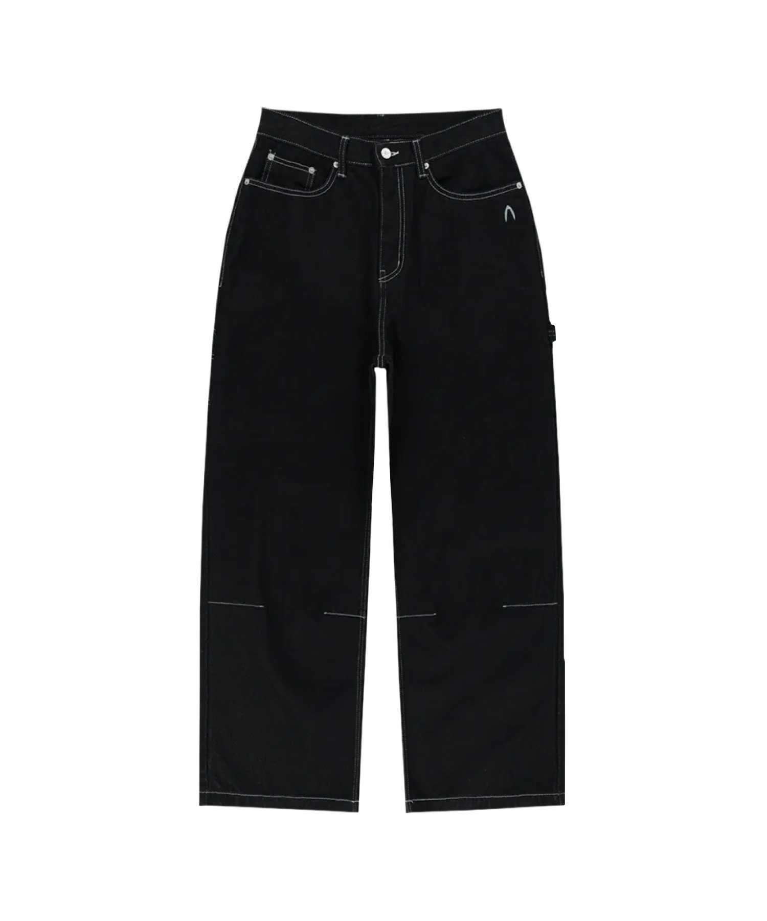 MUSINSA RAFFLE | AAKAM Needlework Carpenter Denim Pants (Black)