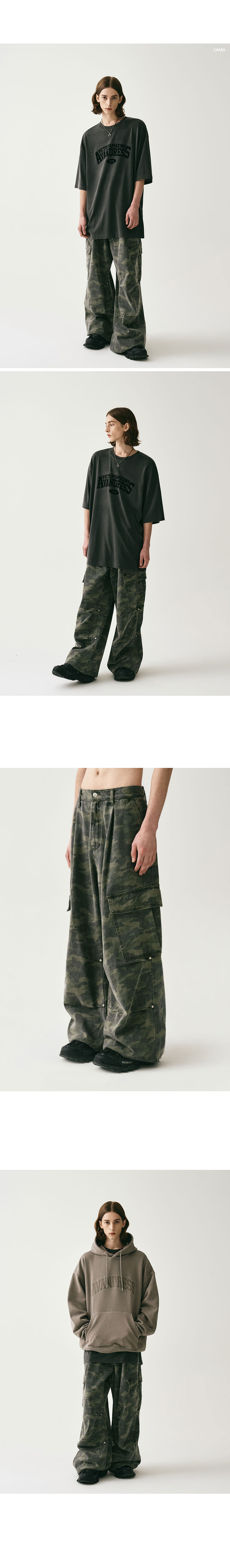 MUSINSA公式 | AVANDRESS Side Big Cargo Pants CAMO