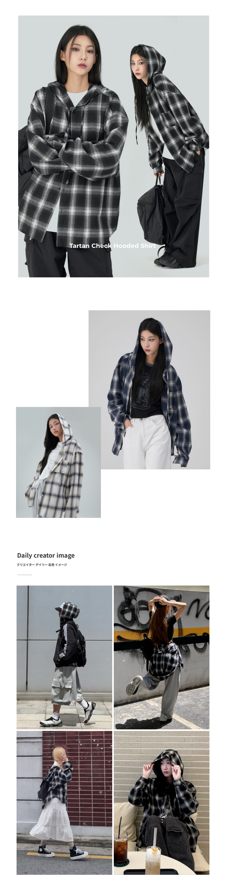 完売品✨hooded over shirts checkblack 美品 hooded over shirts(unisex)/checkblack | KNUTH MARF