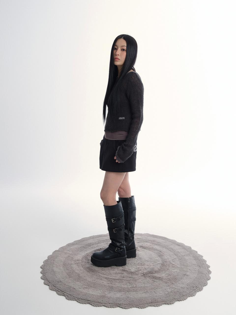 MUSINSA公式 | ASON POG SKIRT / BLACK