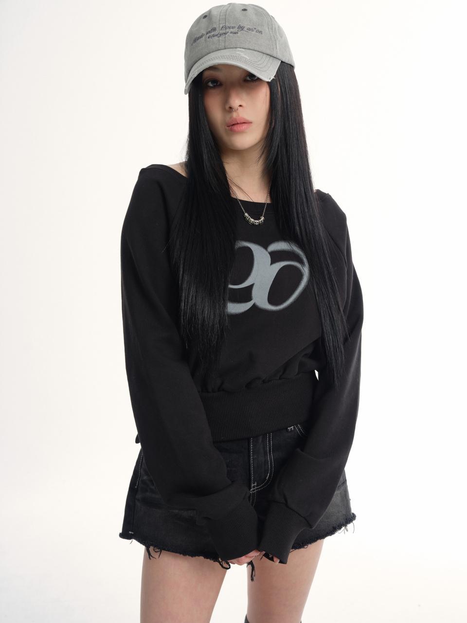 MUSINSA公式 | ASON MANDY SWEATSHIRT / BLACK