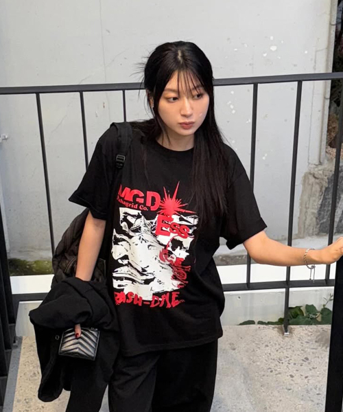 ワッフル T シャツ mahagrid マハグリッド ロンt MAHAGRID