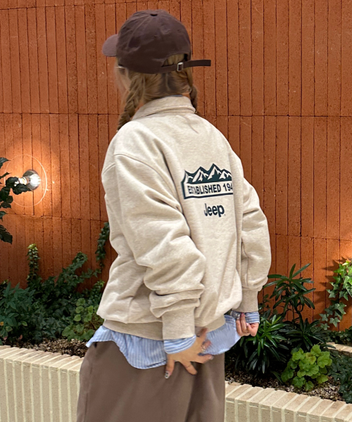 [360g] M-Logo Half-zip Man-to-Man (JR5TSU838MB)