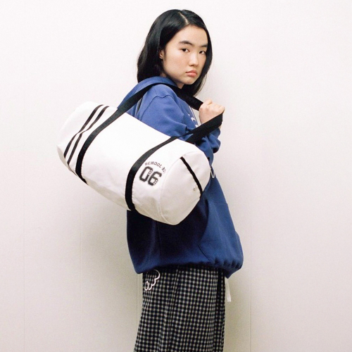 MUSHINSA AEAE ドット ボストンバッグ　SCHOOL BOY MUSINSA | AEAE SCHOOL BOY DUFFLE BAG [WHITE]