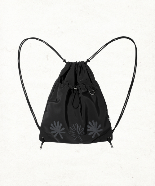 MUSINSA公式 | DANDEL DD check symbol gym sack string bag (CHK BLACK)