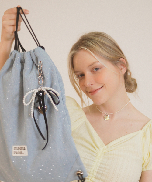 MUSINSA公式 | MASMARULEZ [INT] Gym sack string bag _ Twilight denim
