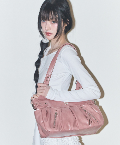 MUSINSA公式 | ILLIGO エンバー バックルショルダーバッグ ピンク