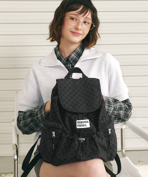 MUSINSA公式 | MASMARULEZ [INT] mini ver. flap backpack_Black dot