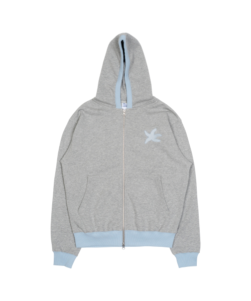 MUSINSA | THE COLDEST MOMENT TCM line hooded zip-up (sky blue)