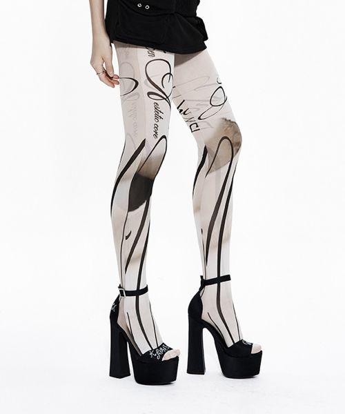 レッグウェア KASHIKO Calligraphy Tights MUSINSA | KASHIKO Calligraphy Tights