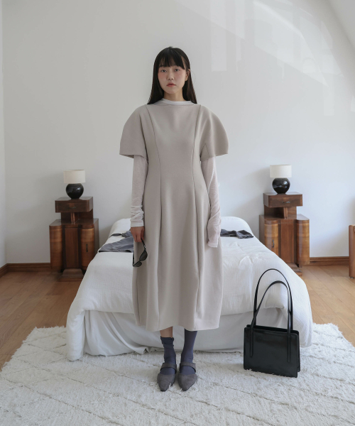 Volume Line One-Piece (Beige) view 1