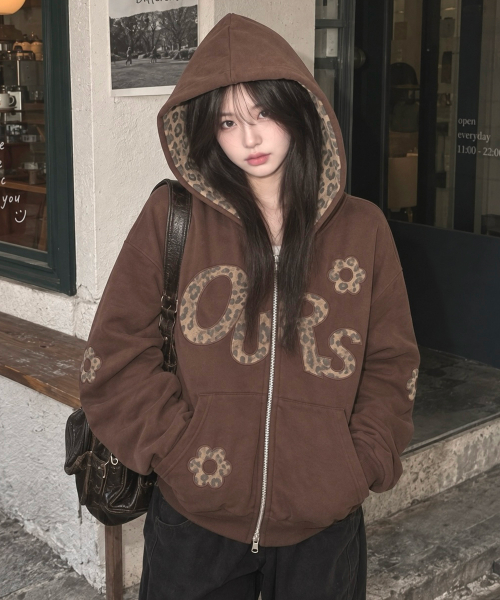 MUSINSA公式 | OURSAYSOUR OURS チェックフラワーアップリケフード