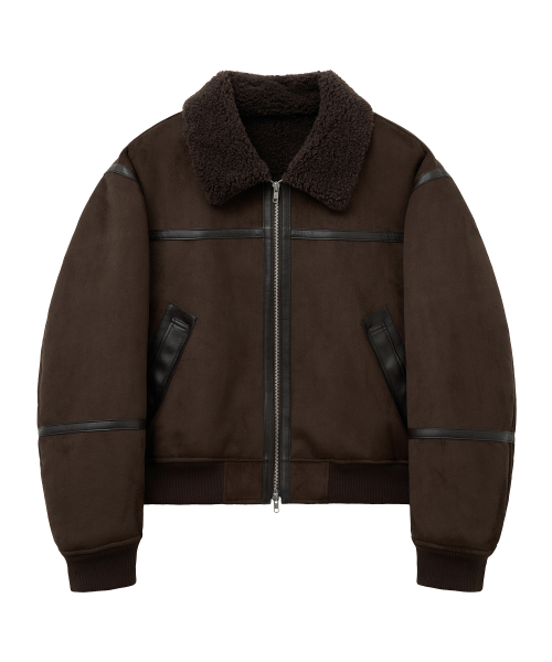 Suede Semi Oversized Line Mustang Man (Brown) thumbnail 2