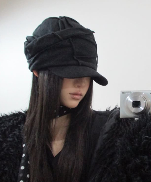 Soi Draped Cap (FL-743_Black) thumbnail 2