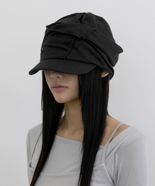 Soi Draped Cap (FL-743_Black) thumbnail 5