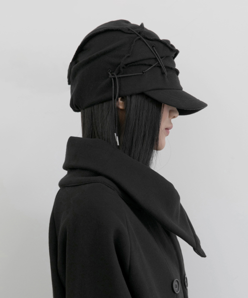 Soi Draped Cap (FL-743_Black) thumbnail 6