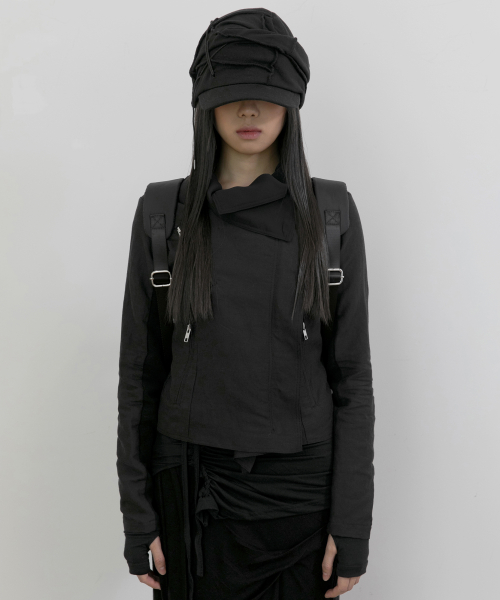 Soi Draped Cap (FL-743_Black) thumbnail 8